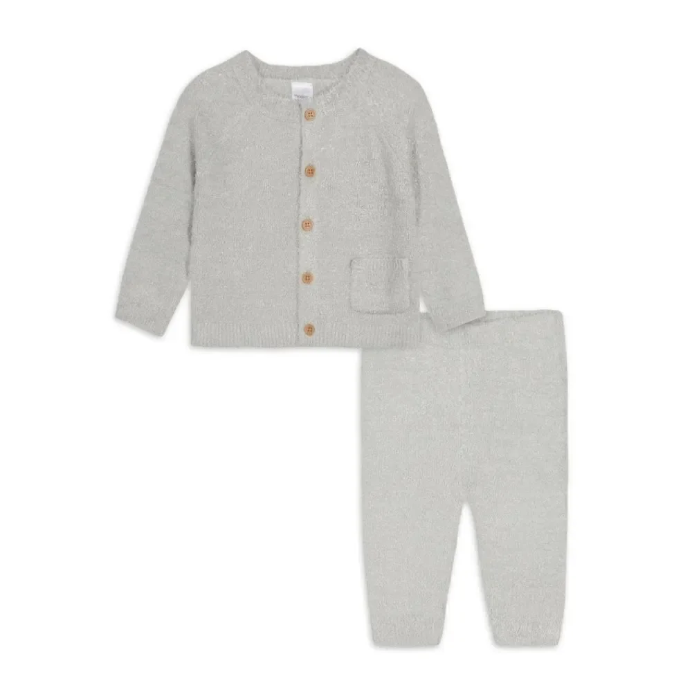 Modern Moments Baby Boy Or GirlSweater Set, Sz 12 Months, Soft Gray NWT Pocket
